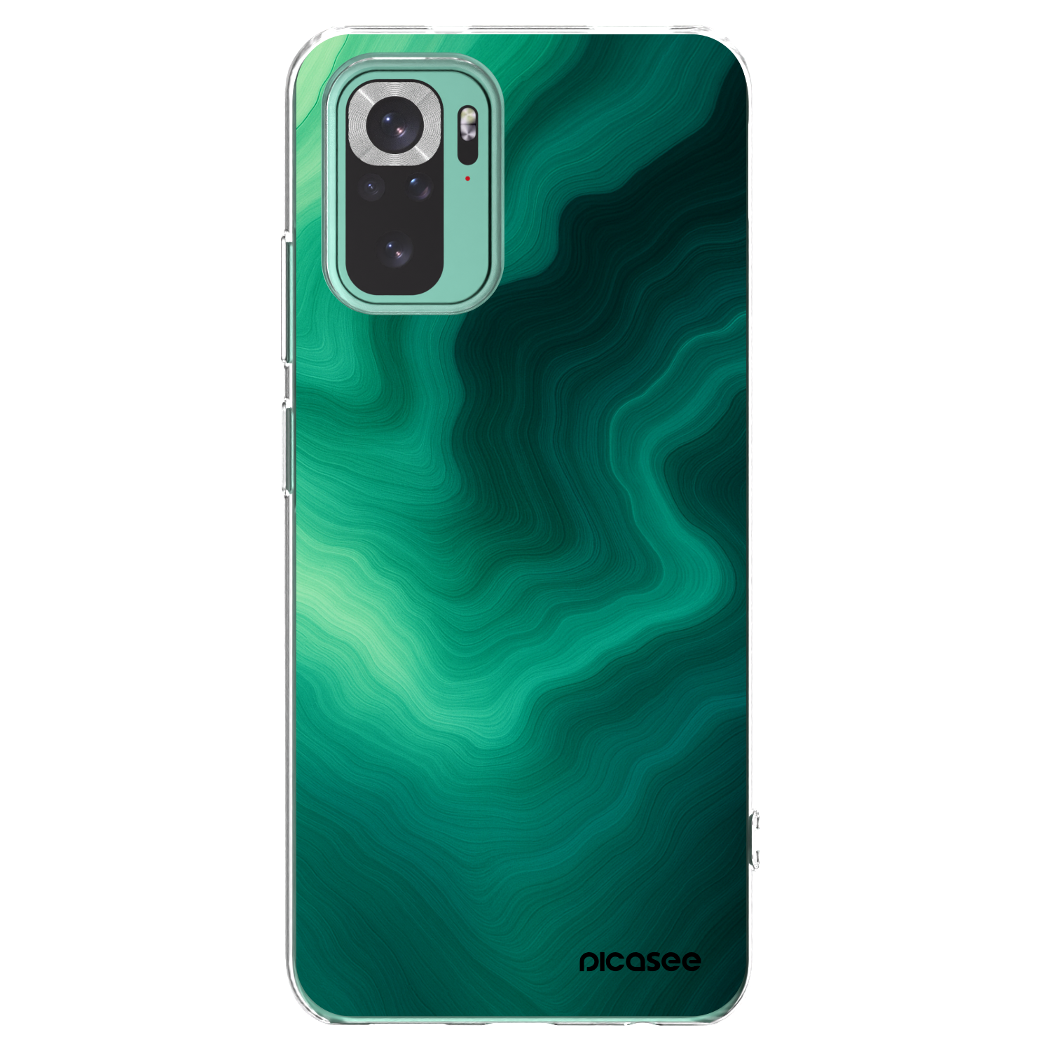 Picasee silikonový průhledný obal pro Xiaomi Redmi Note 10 Pro - Malachite