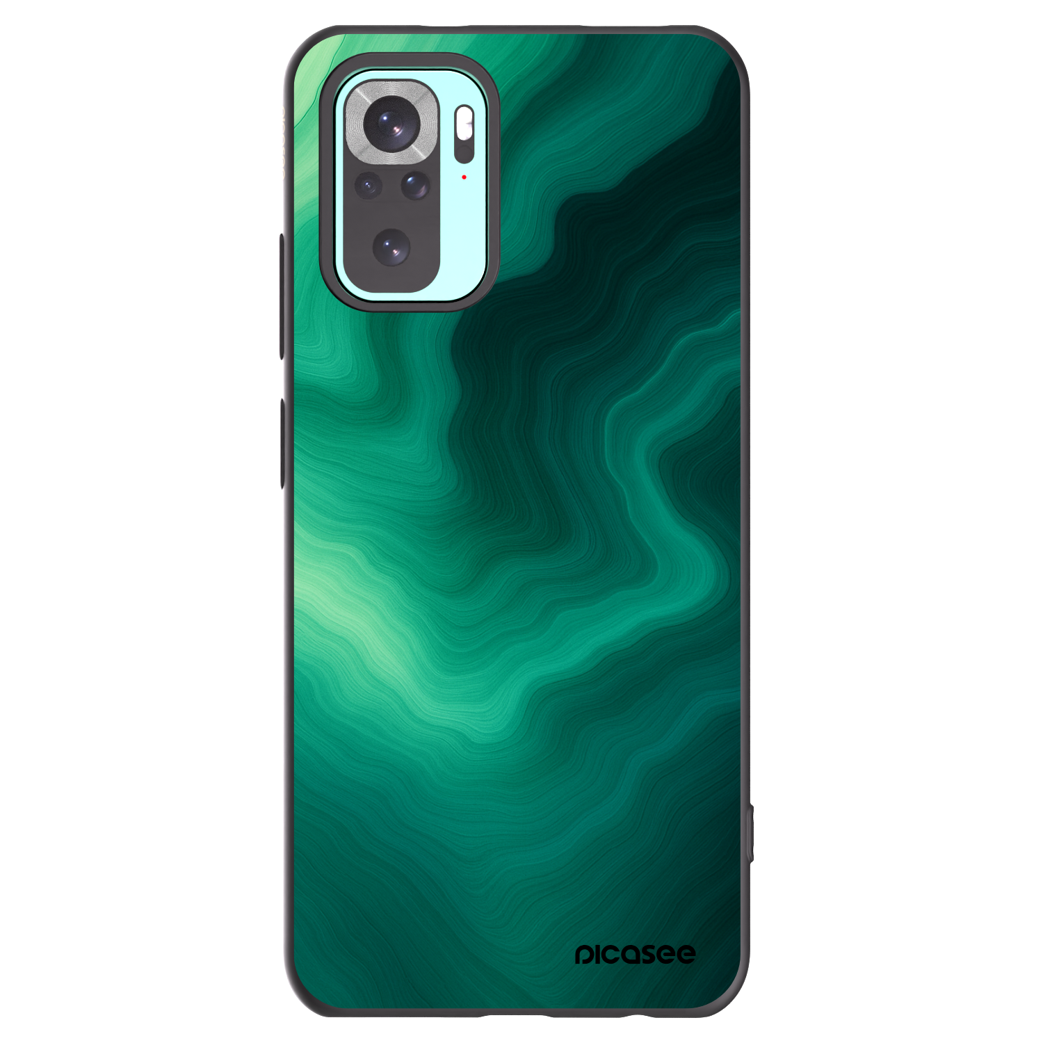 Picasee silikonový černý obal pro Xiaomi Redmi Note 10 Pro - Malachite
