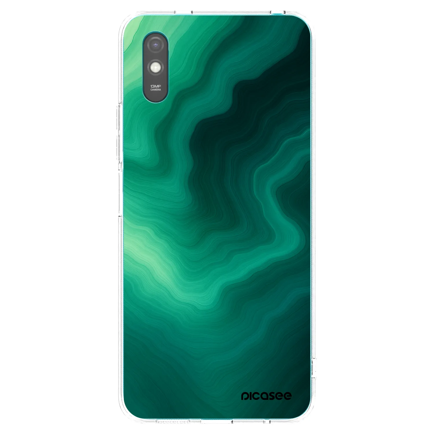 Picasee silikonový průhledný obal pro Xiaomi Redmi 9AT - Malachite