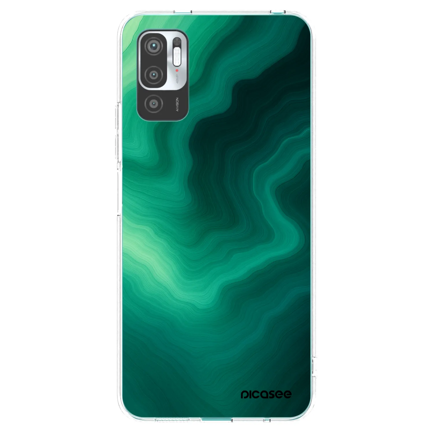 Picasee silikonový průhledný obal pro Xiaomi Redmi Note 10 5G - Malachite