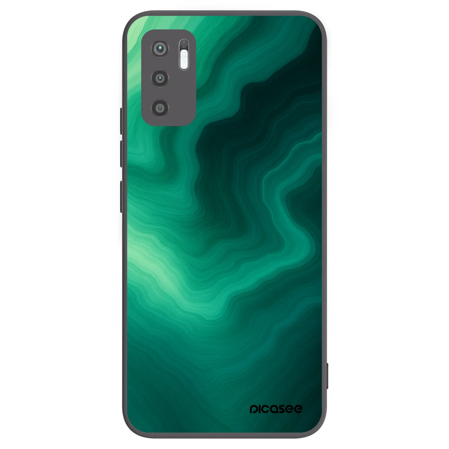 Picasee silikonový černý obal pro Xiaomi Redmi Note 10 5G - Malachite