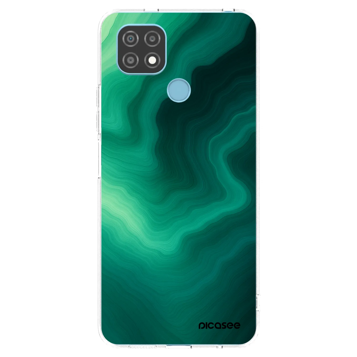 Picasee silikonový průhledný obal pro Realme C21 - Malachite