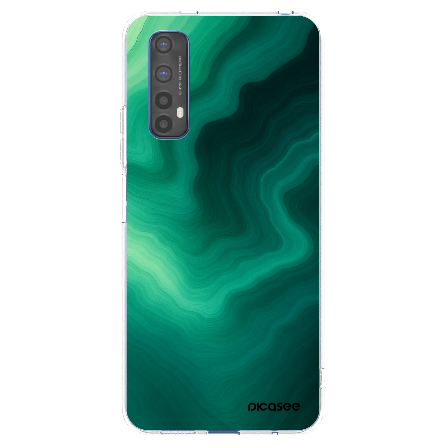 Picasee silikonový průhledný obal pro Realme 7 - Malachite
