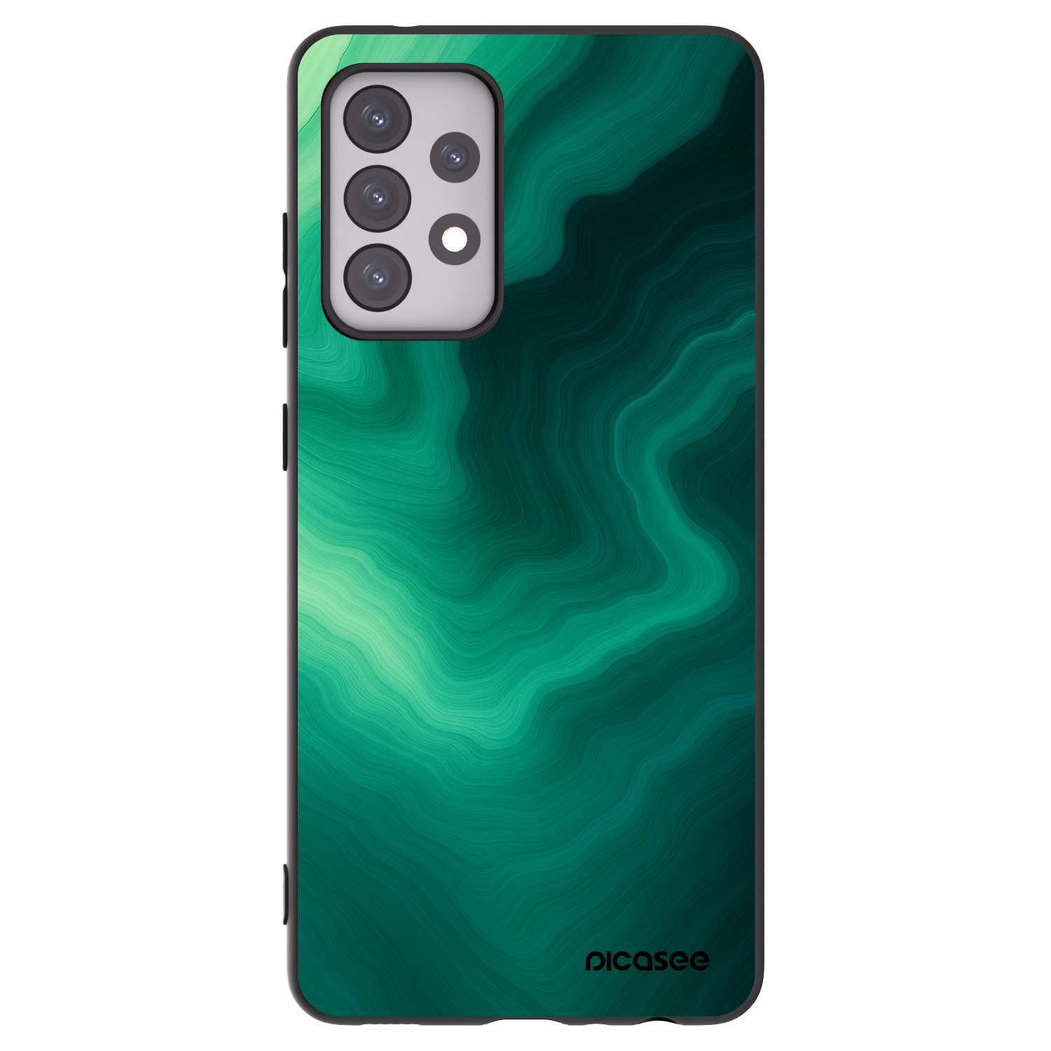 Picasee silikonový černý obal pro Samsung Galaxy A52s 5G A528B - Malachite