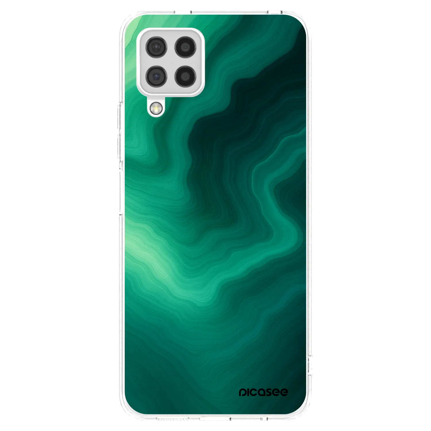Picasee silikonový průhledný obal pro Samsung Galaxy A22 A225F 4G - Malachite