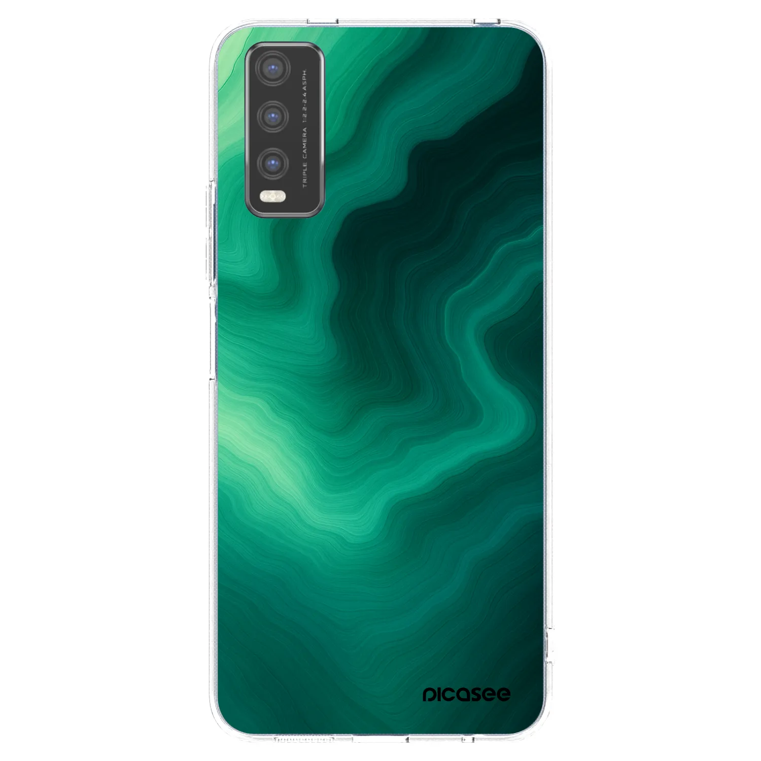 Picasee silikonový průhledný obal pro Vivo Y20s - Malachite