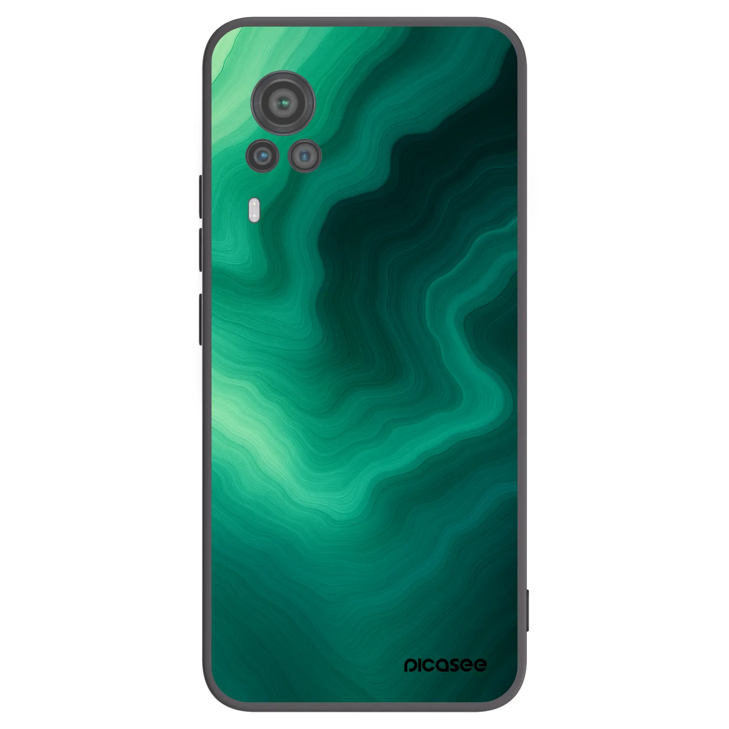 Picasee silikonový černý obal pro Vivo X60 Pro 5G - Malachite