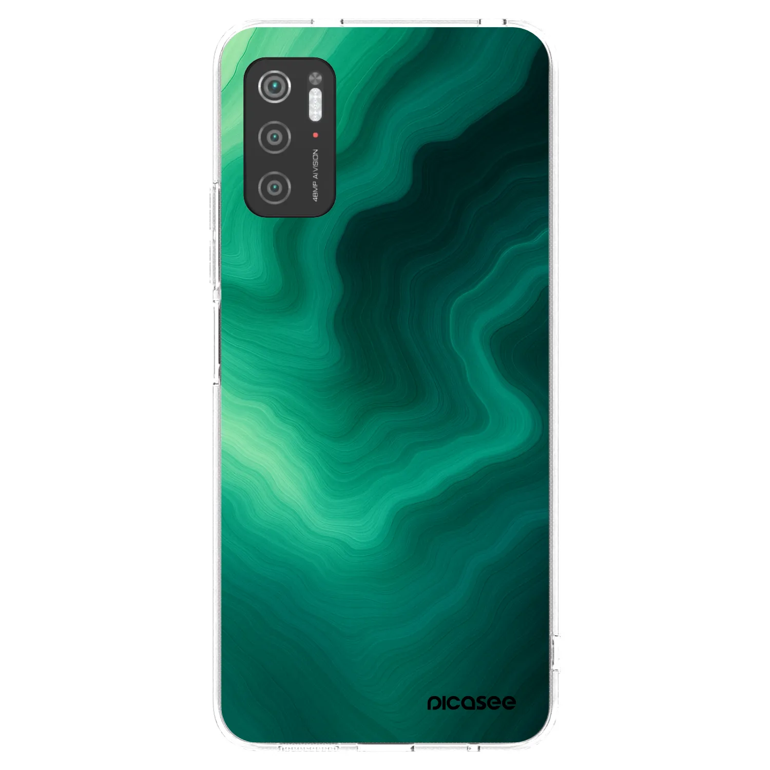 Picasee silikonový průhledný obal pro Xiaomi Poco M3 Pro 5G - Malachite