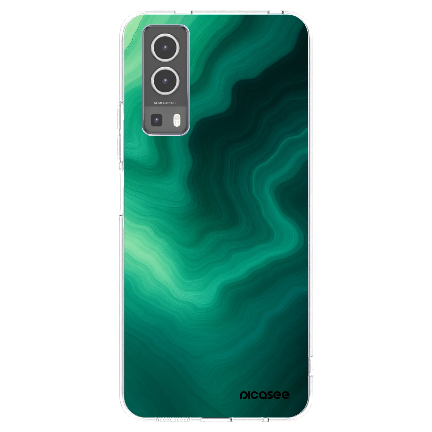 Picasee silikonový průhledný obal pro Vivo Y72 5G - Malachite