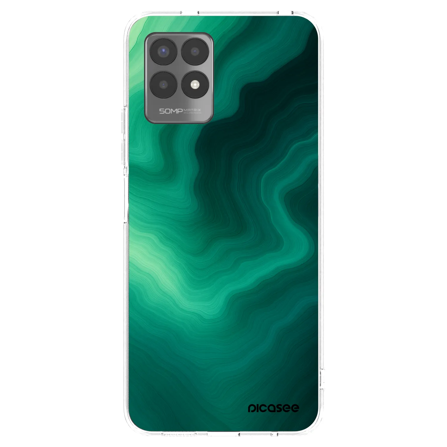 Picasee silikonový průhledný obal pro Realme 8i - Malachite