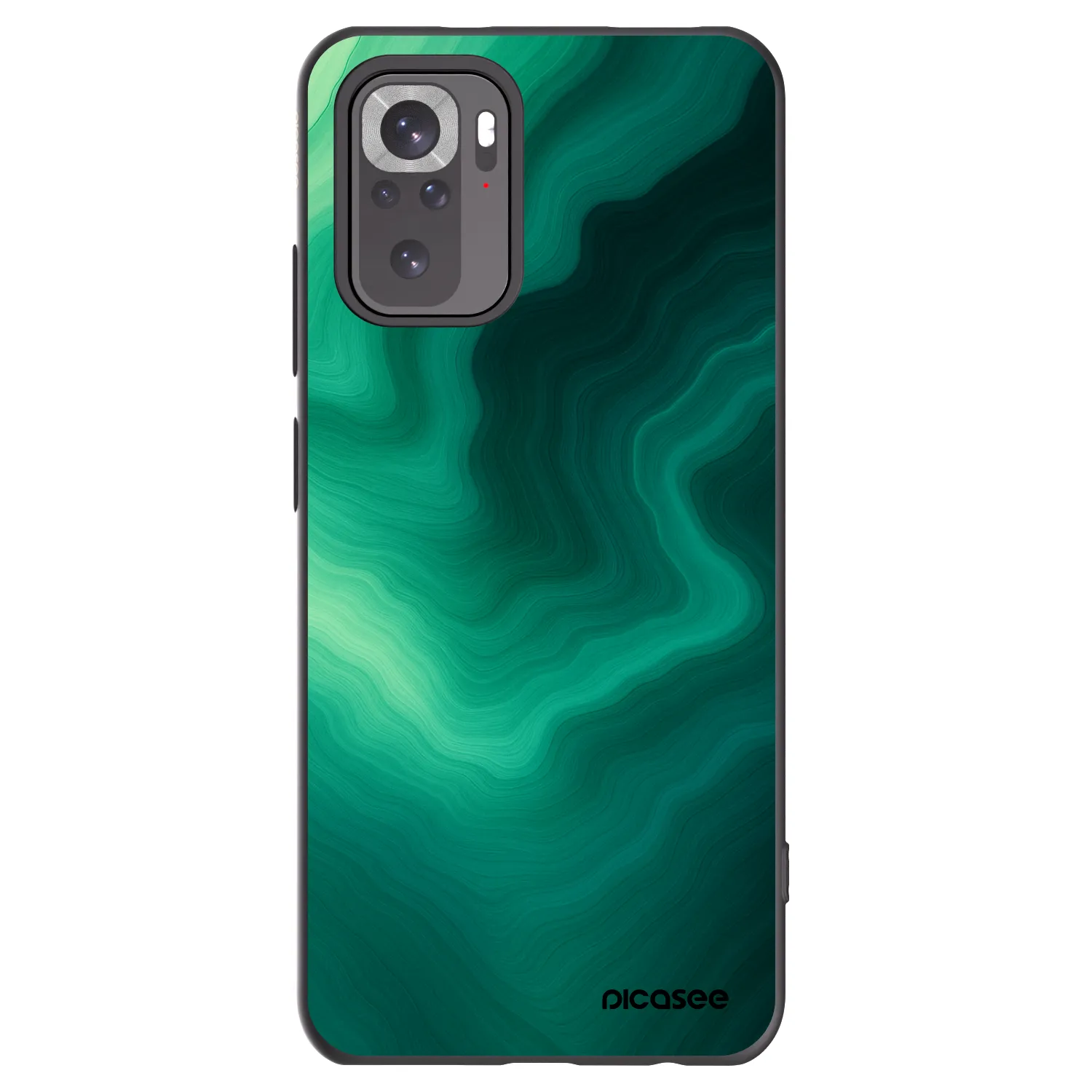 Picasee silikonový černý obal pro Xiaomi Redmi Note 11S 4G - Malachite
