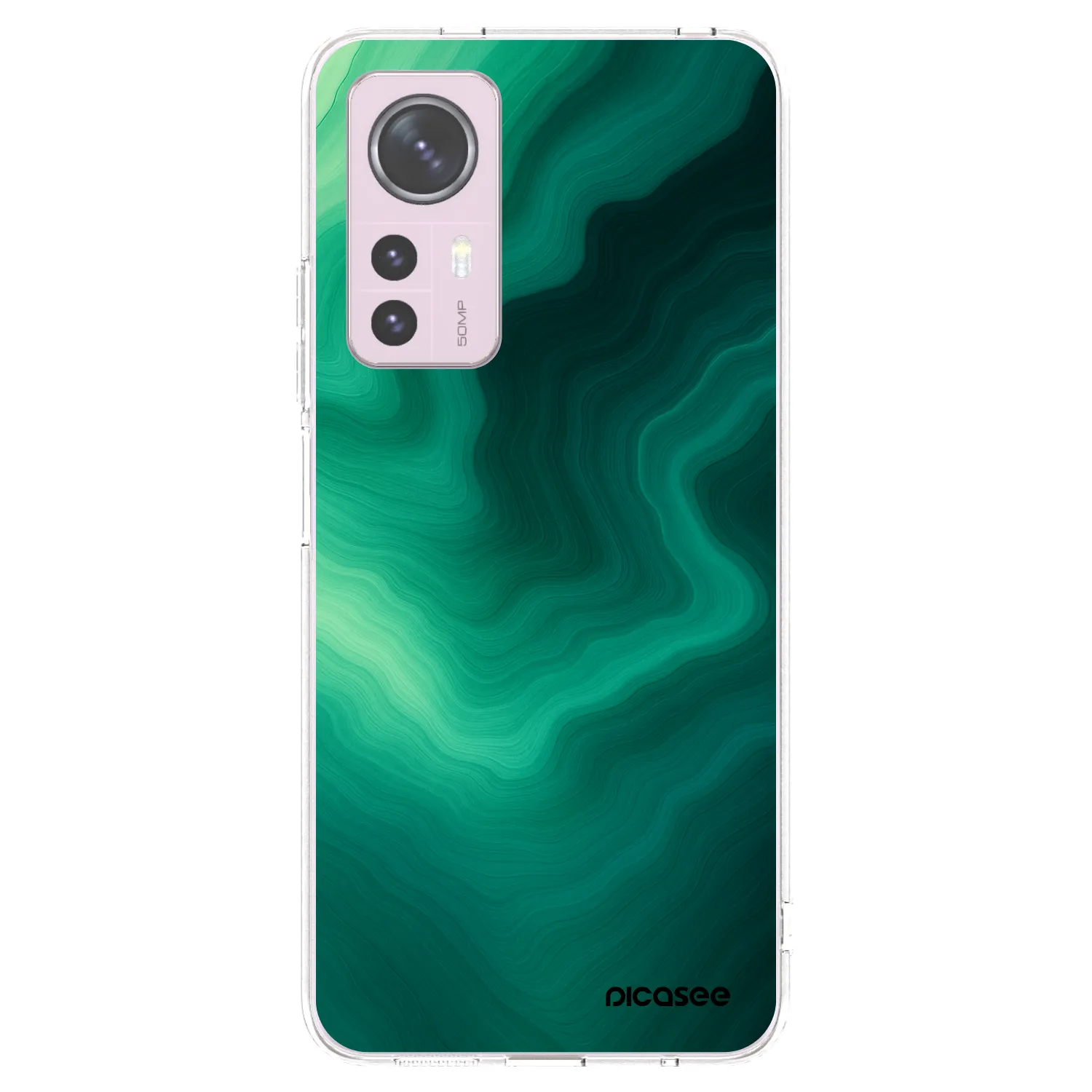 Picasee silikonový průhledný obal pro Xiaomi 12 - Malachite