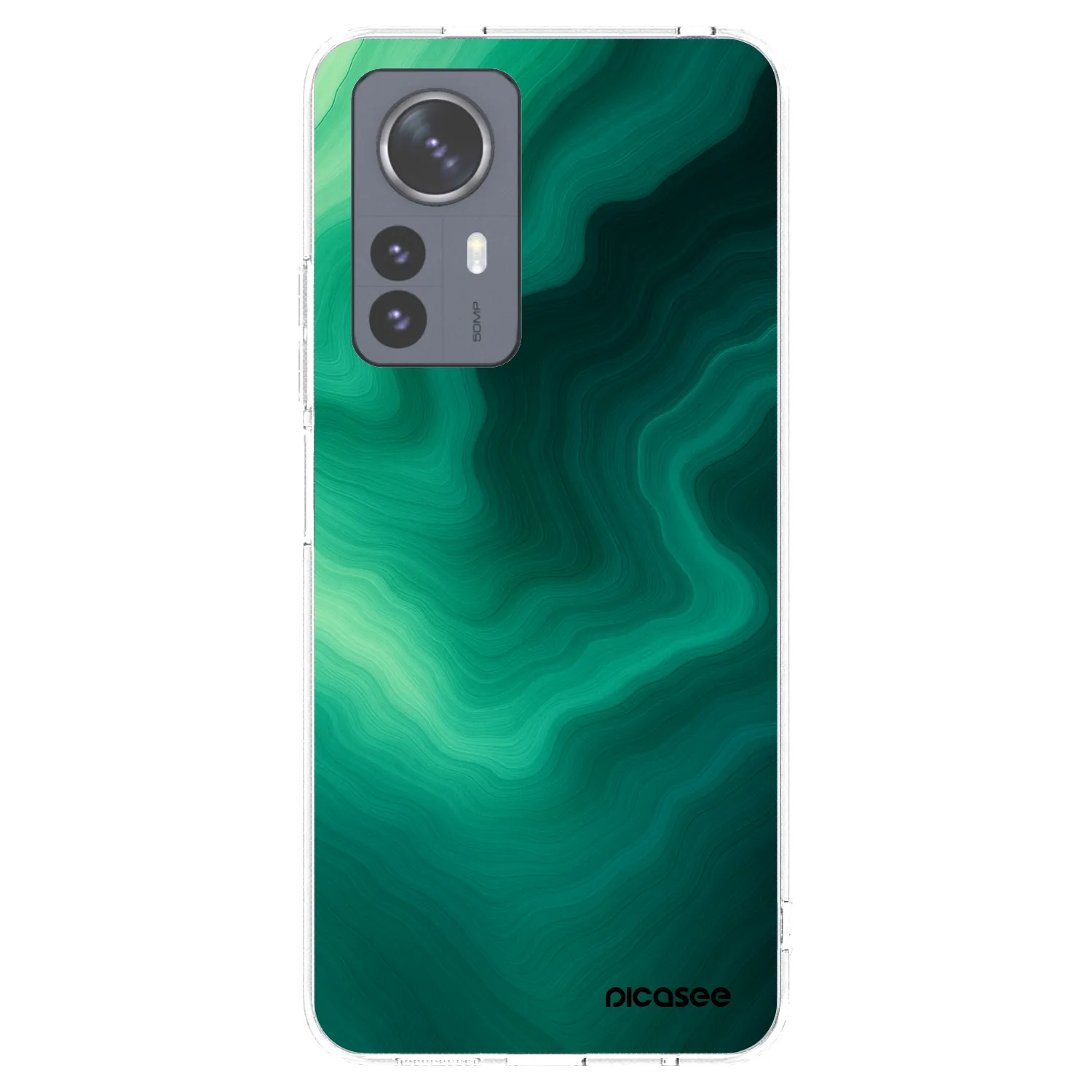 Picasee silikonový průhledný obal pro Xiaomi 12 Pro - Malachite