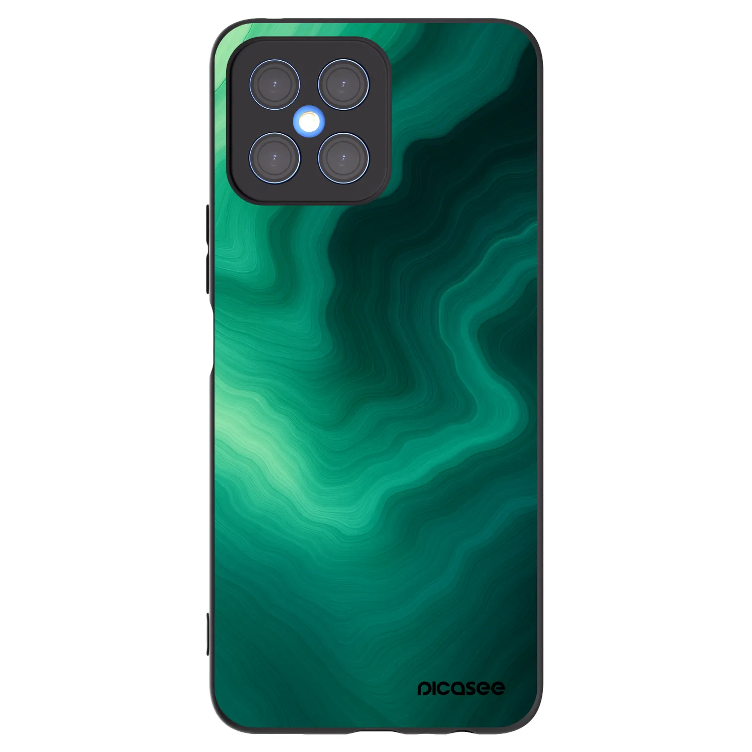 Picasee silikonový černý obal pro Honor X8 4G - Malachite