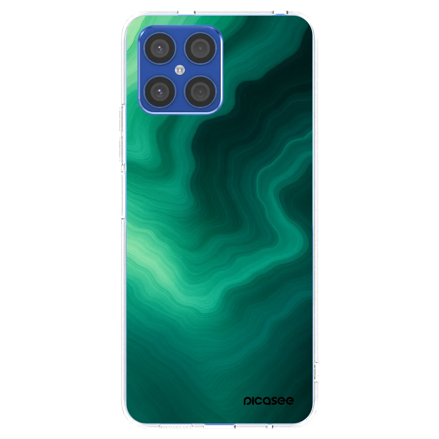 Picasee silikonový průhledný obal pro Honor X8 4G - Malachite