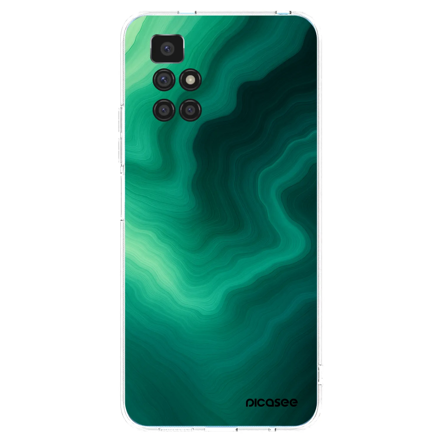 Picasee silikonový průhledný obal pro Xiaomi Redmi 10 (2022) - Malachite
