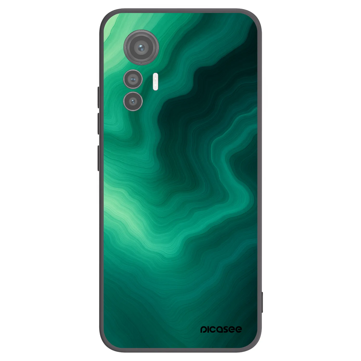 Picasee silikonový černý obal pro Xiaomi 12 Lite - Malachite