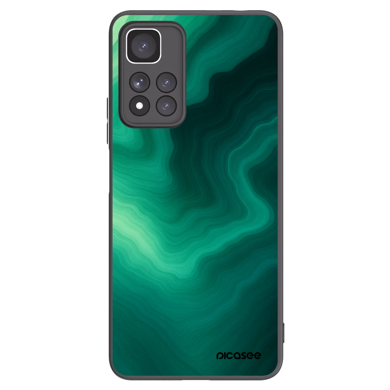 Picasee silikonový černý obal pro Xiaomi Redmi Note 11 Pro+ 5G - Malachite
