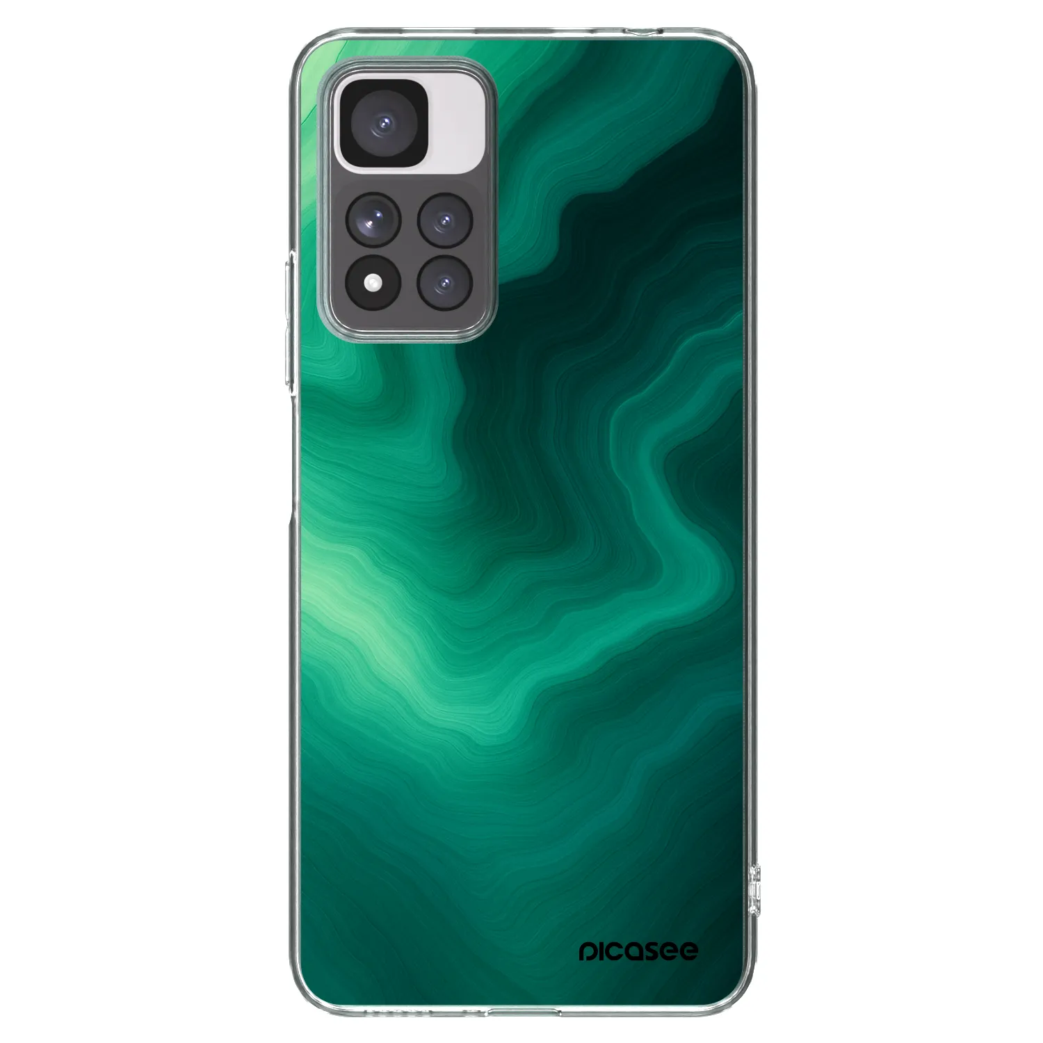 Picasee silikonový průhledný obal pro Xiaomi Redmi Note 11 Pro+ 5G - Malachite