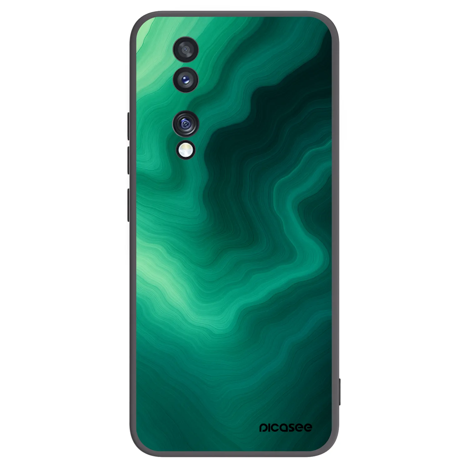 Picasee silikonový černý obal pro Honor 70 - Malachite
