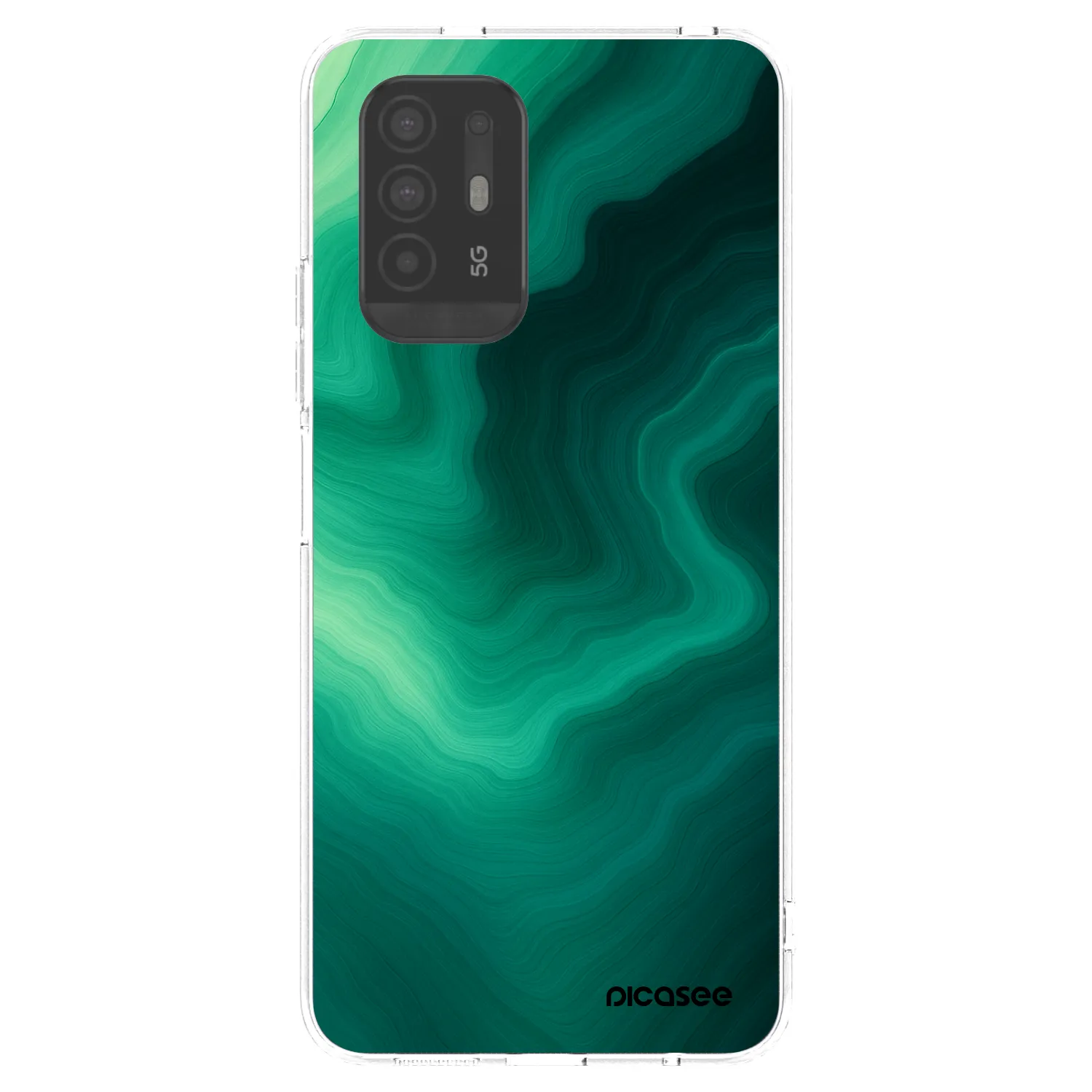 Picasee silikonový průhledný obal pro OPPO A94 5G - Malachite
