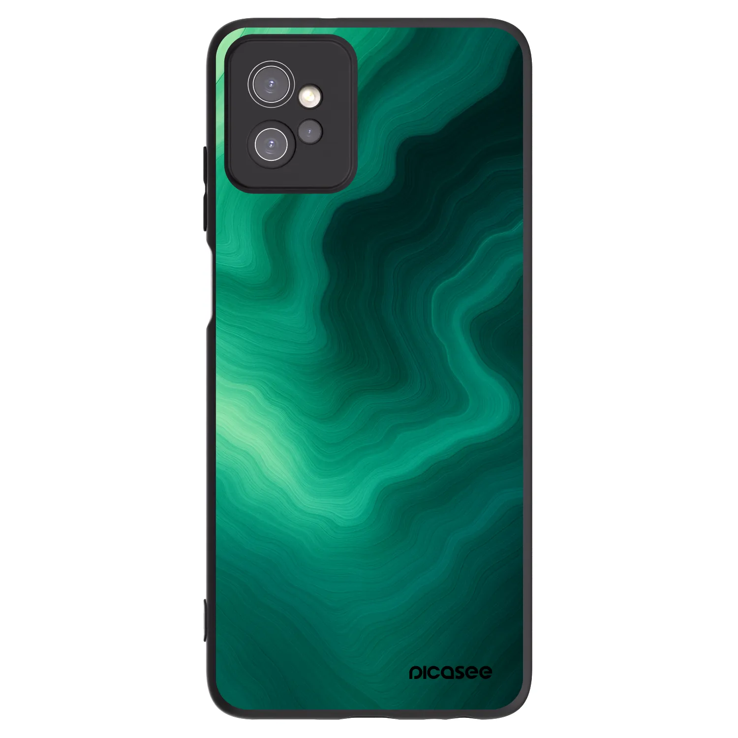 Picasee silikonový černý obal pro Motorola Moto G32 - Malachite