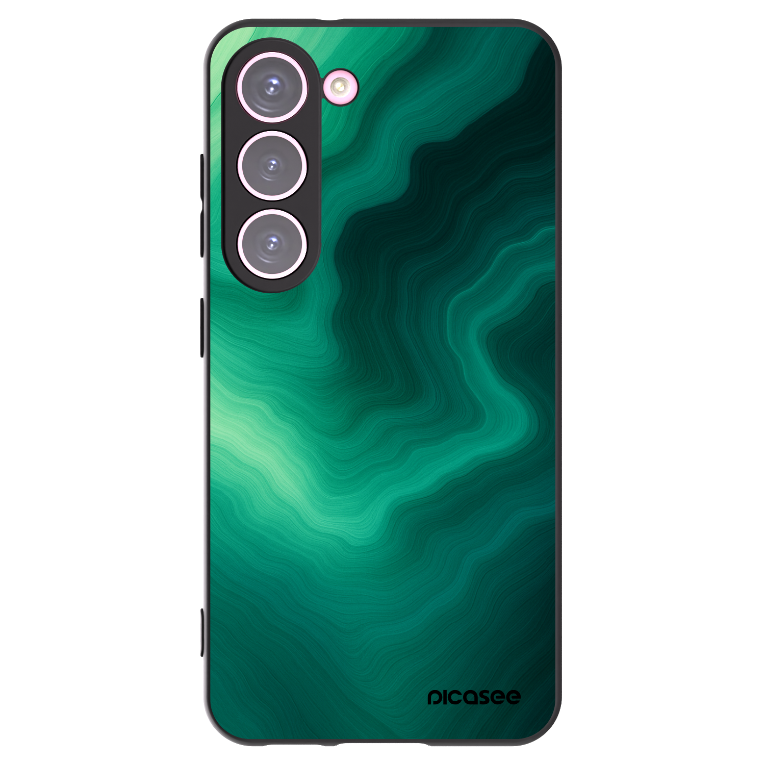 Picasee silikonový černý obal pro Samsung Galaxy S23 5G - Malachite