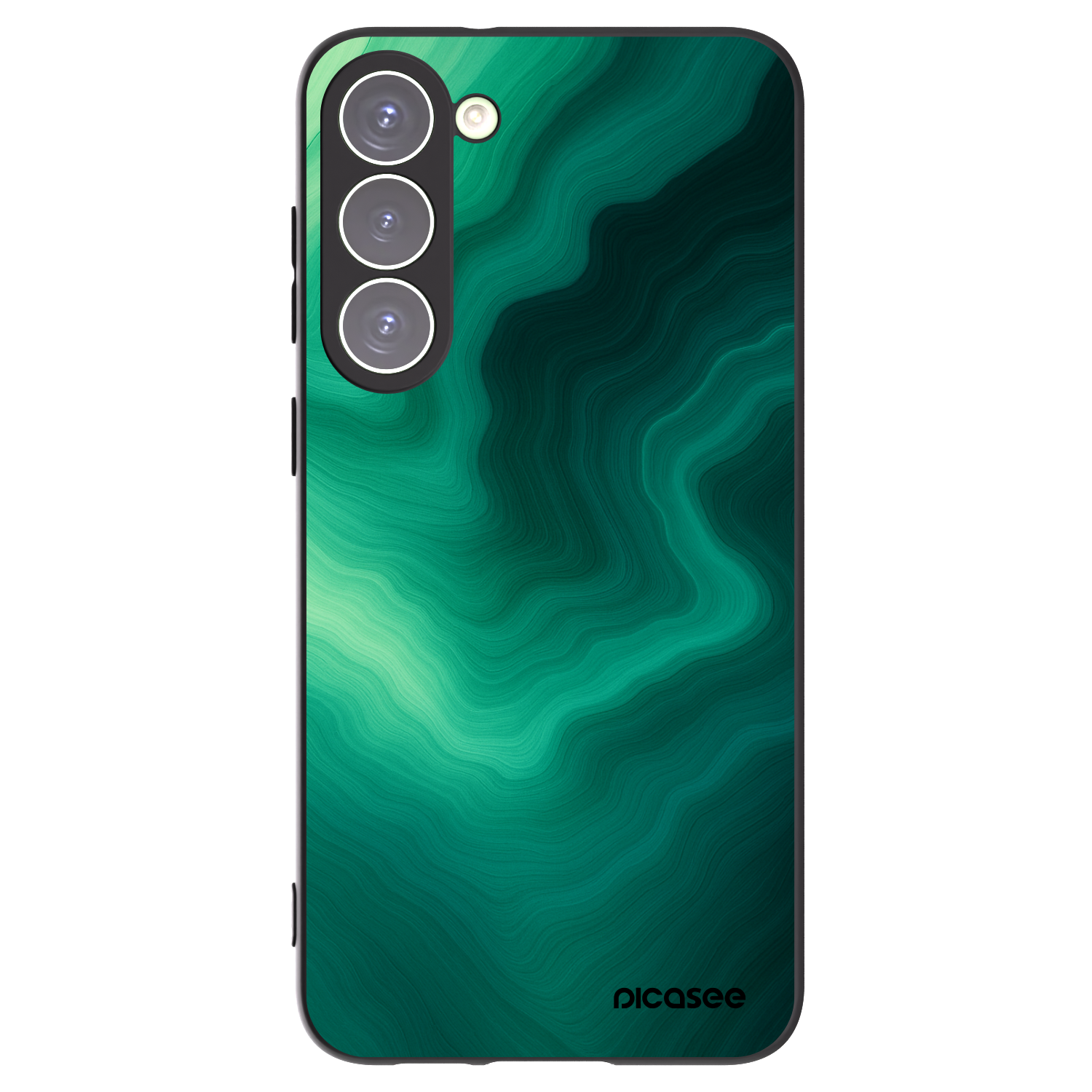 Picasee silikonový černý obal pro Samsung Galaxy S23+ 5G - Malachite