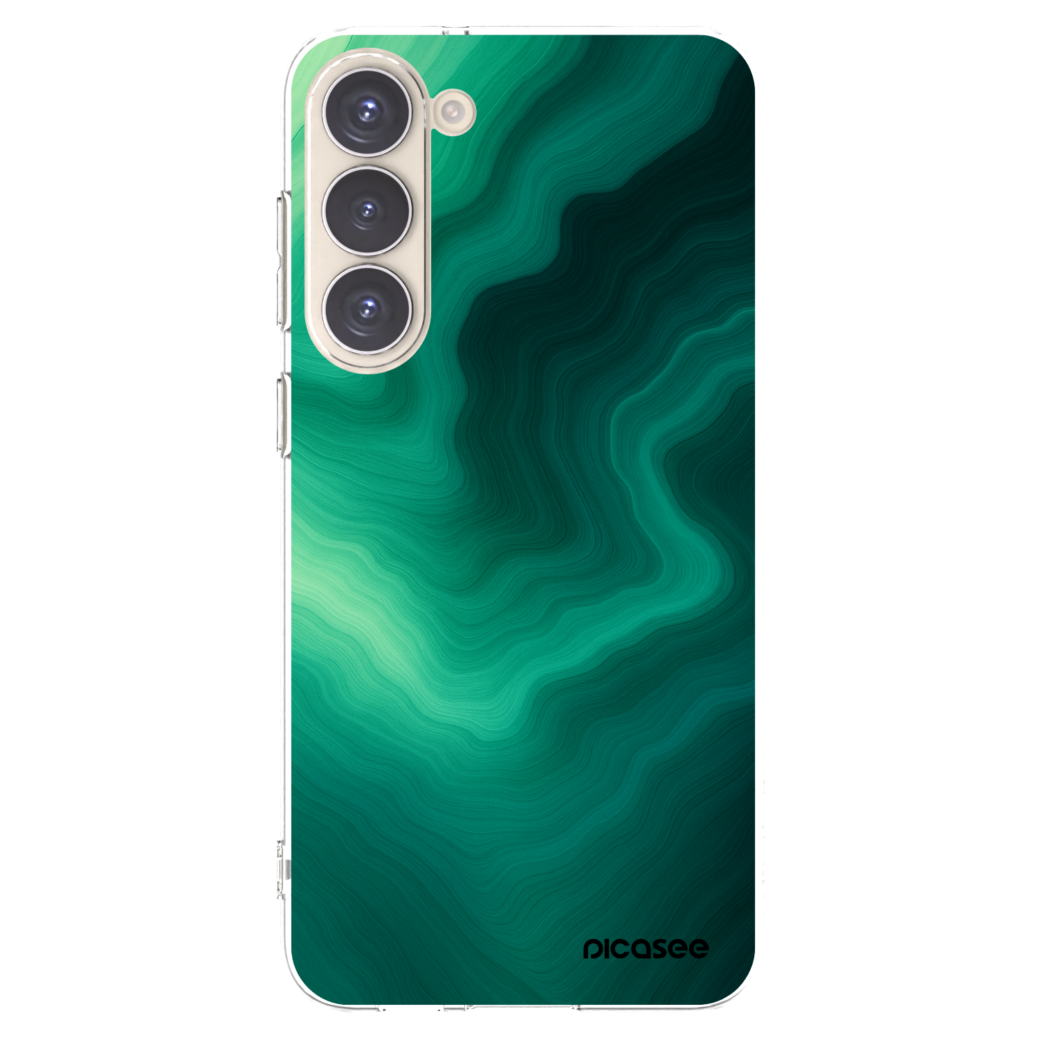 Picasee silikonový průhledný obal pro Samsung Galaxy S23+ 5G - Malachite