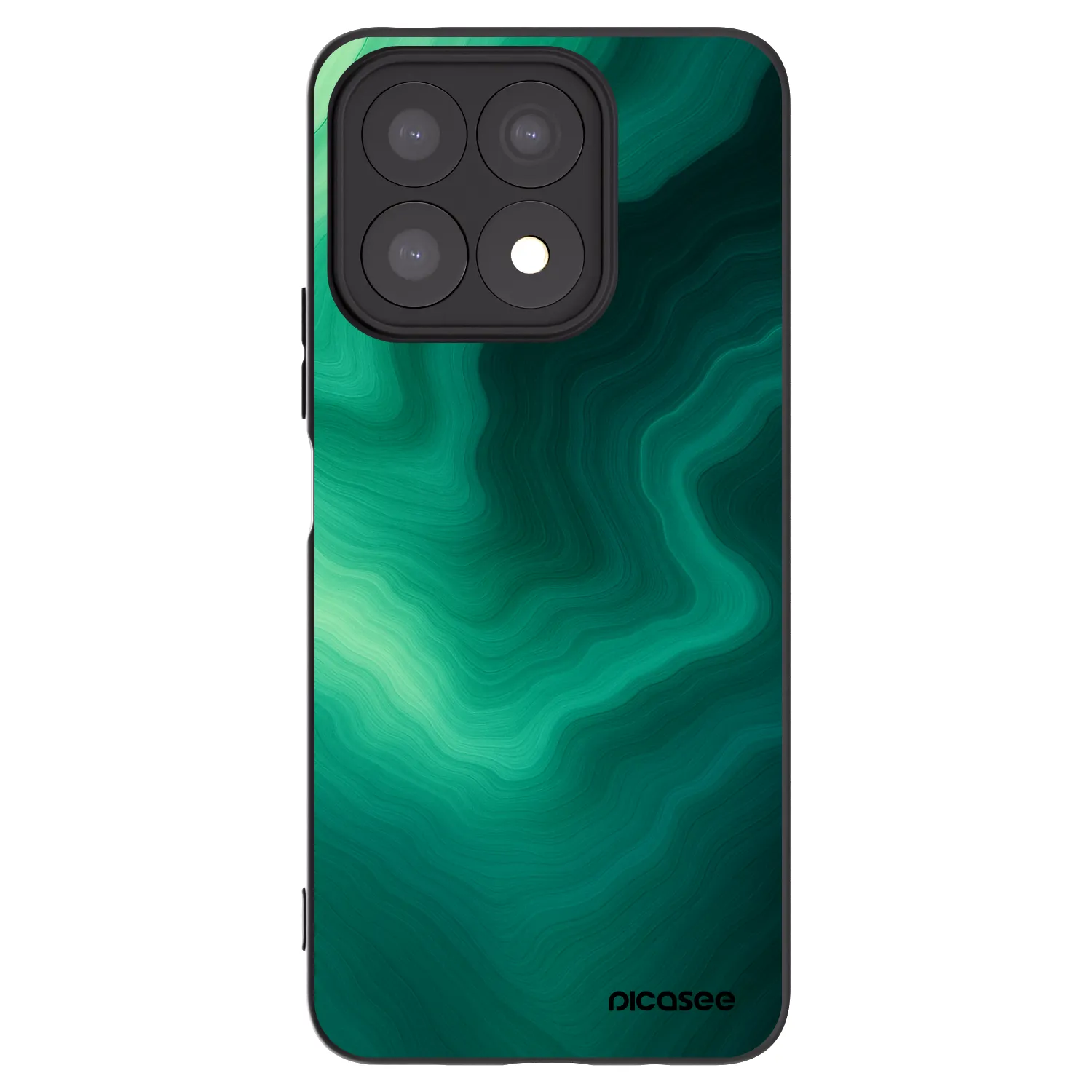 Picasee silikonový černý obal pro Honor X8a - Malachite