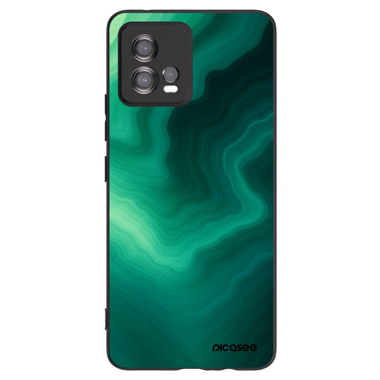 Picasee silikonový černý obal pro Motorola Moto G72 - Malachite