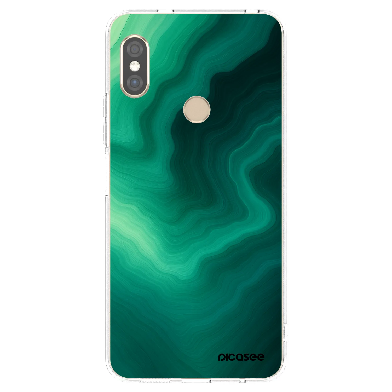 Picasee silikonový průhledný obal pro Xiaomi Redmi Note 5 Global - Malachite