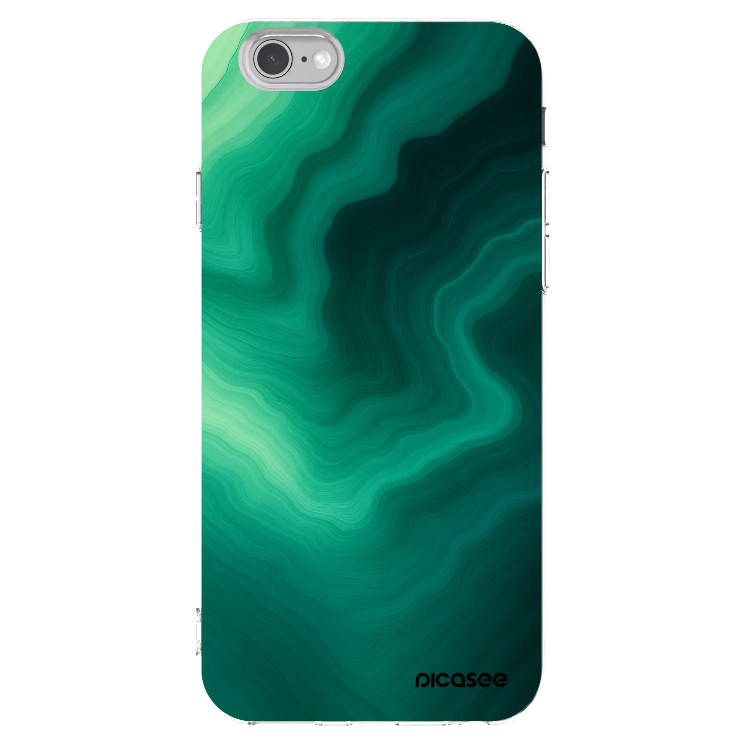 Picasee silikonový průhledný obal pro Apple iPhone 6/6S - Malachite