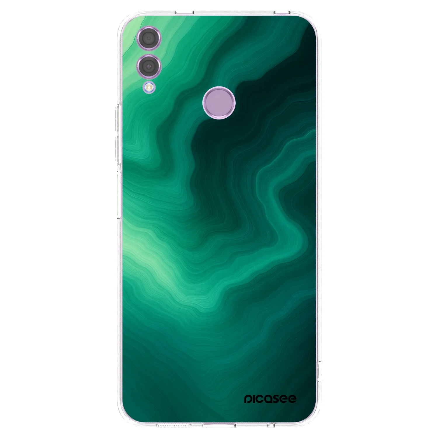 Picasee silikonový průhledný obal pro Honor 8X - Malachite