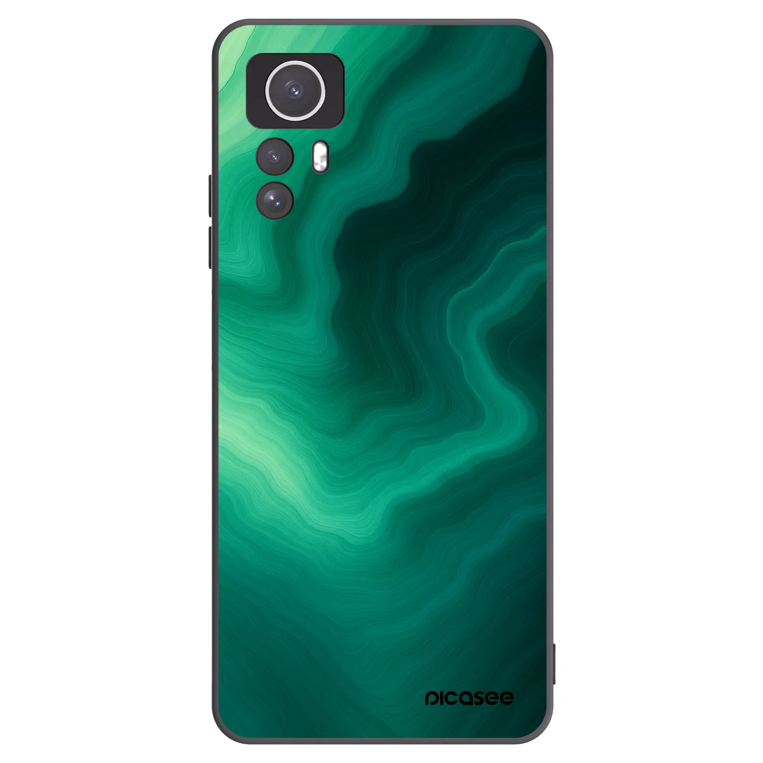 Picasee silikonový černý obal pro Xiaomi Redmi Note 12S - Malachite