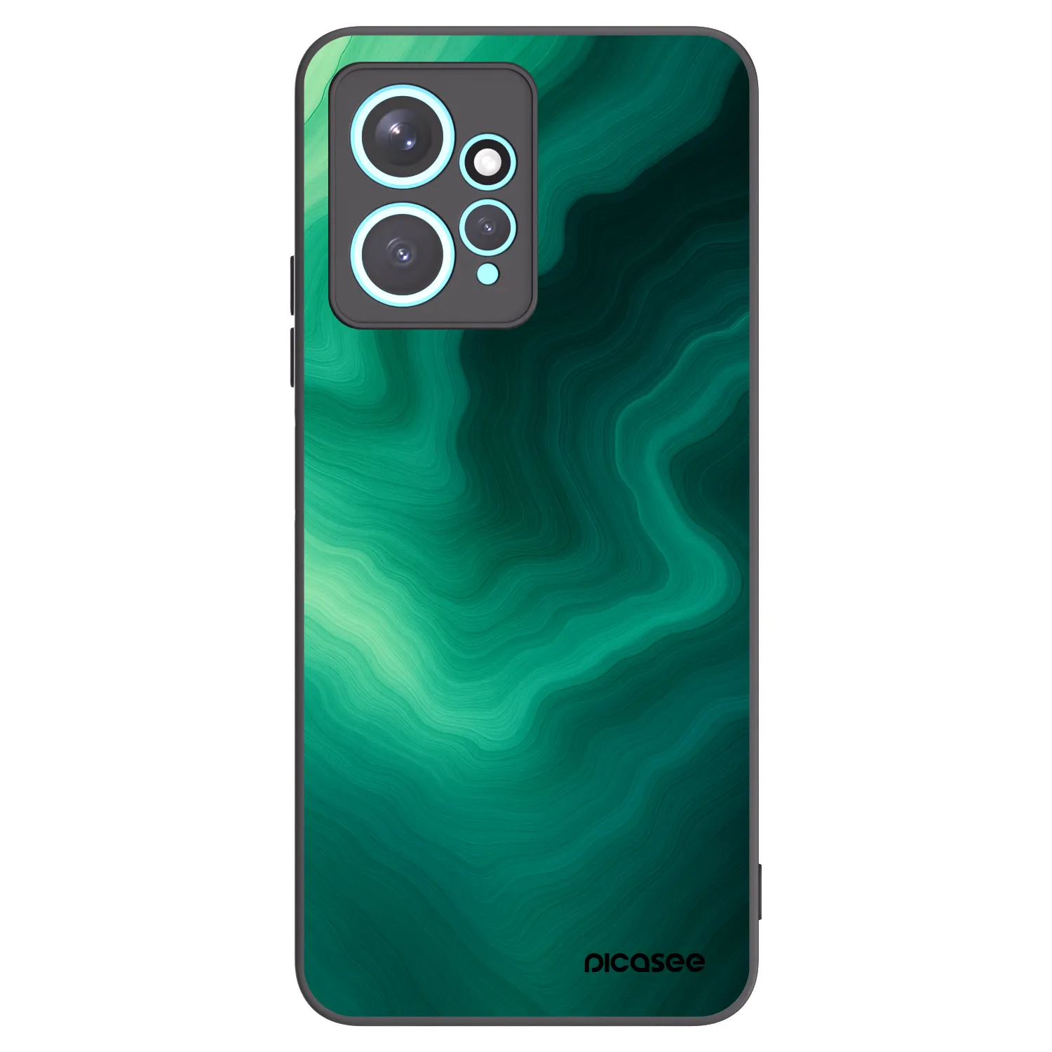 Picasee silikonový černý obal pro Xiaomi Redmi Note 12 4G - Malachite