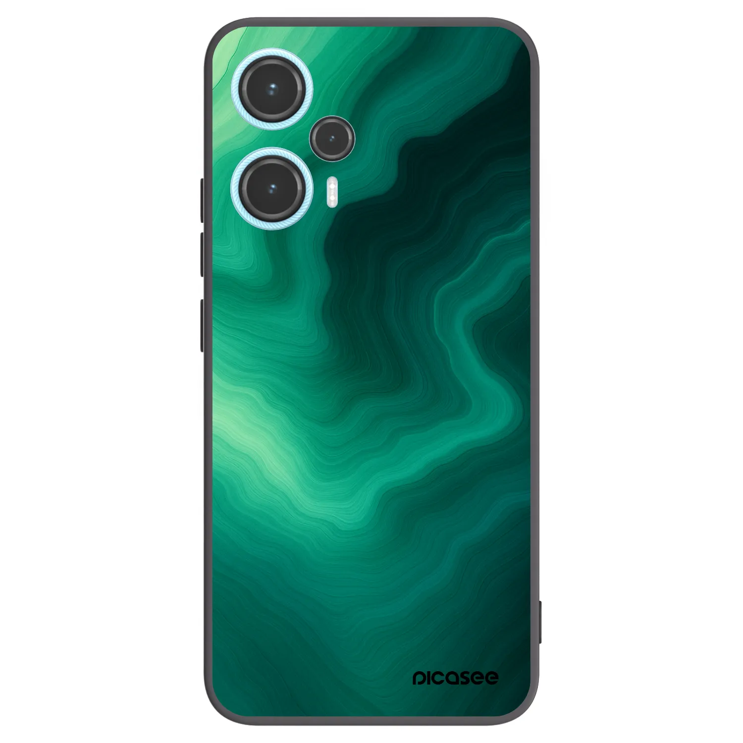 Picasee silikonový černý obal pro Xiaomi Poco F5 - Malachite