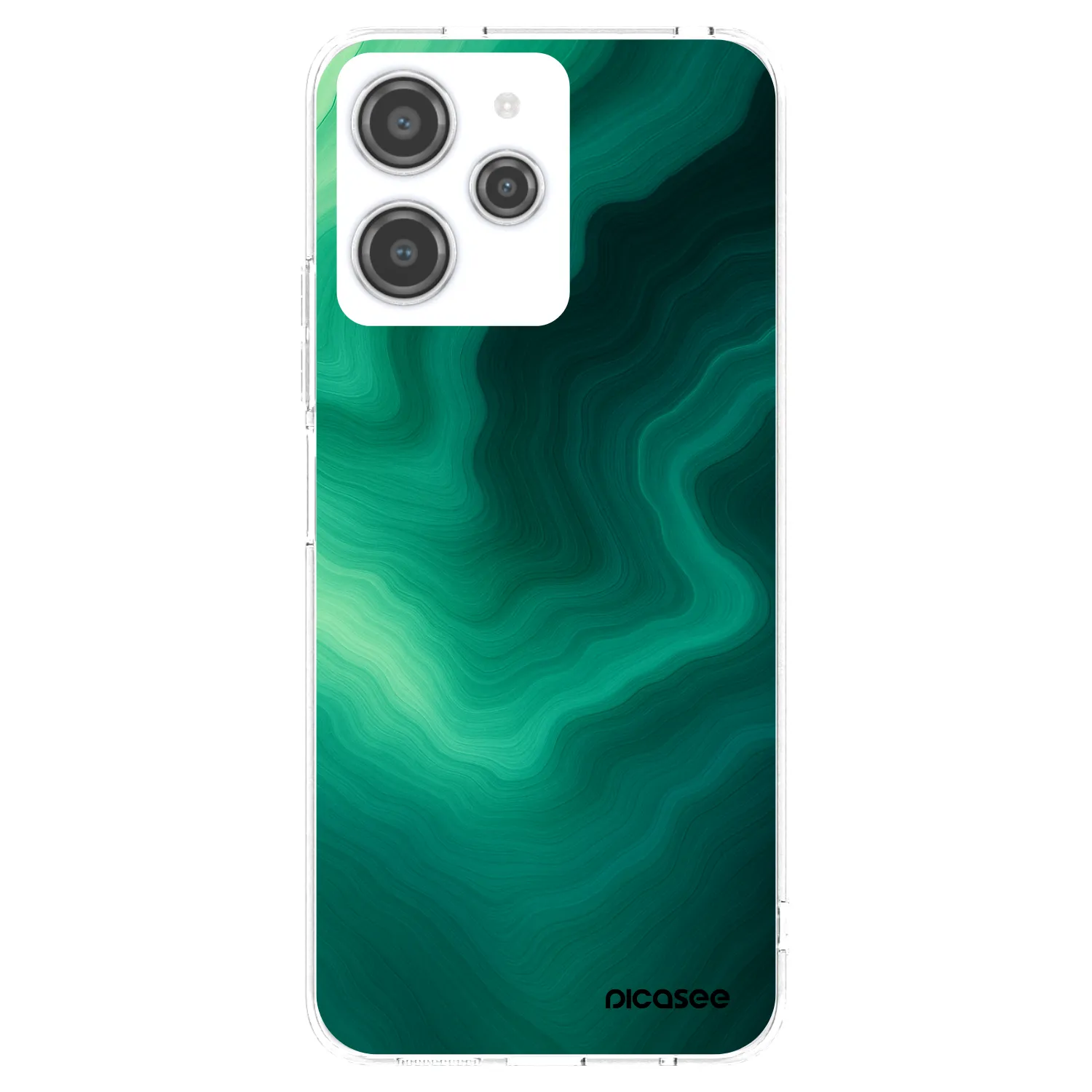 Picasee silikonový průhledný obal pro Xiaomi Redmi 12 4G - Malachite