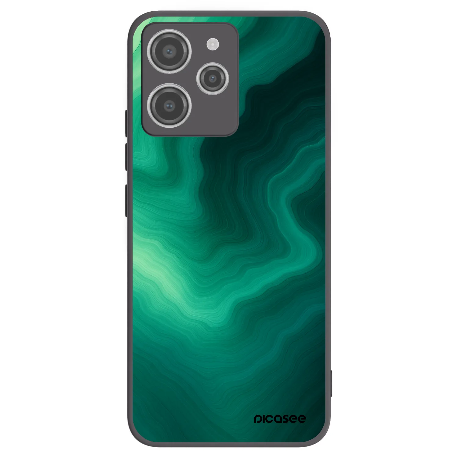 Picasee silikonový černý obal pro Xiaomi Redmi 12 4G - Malachite