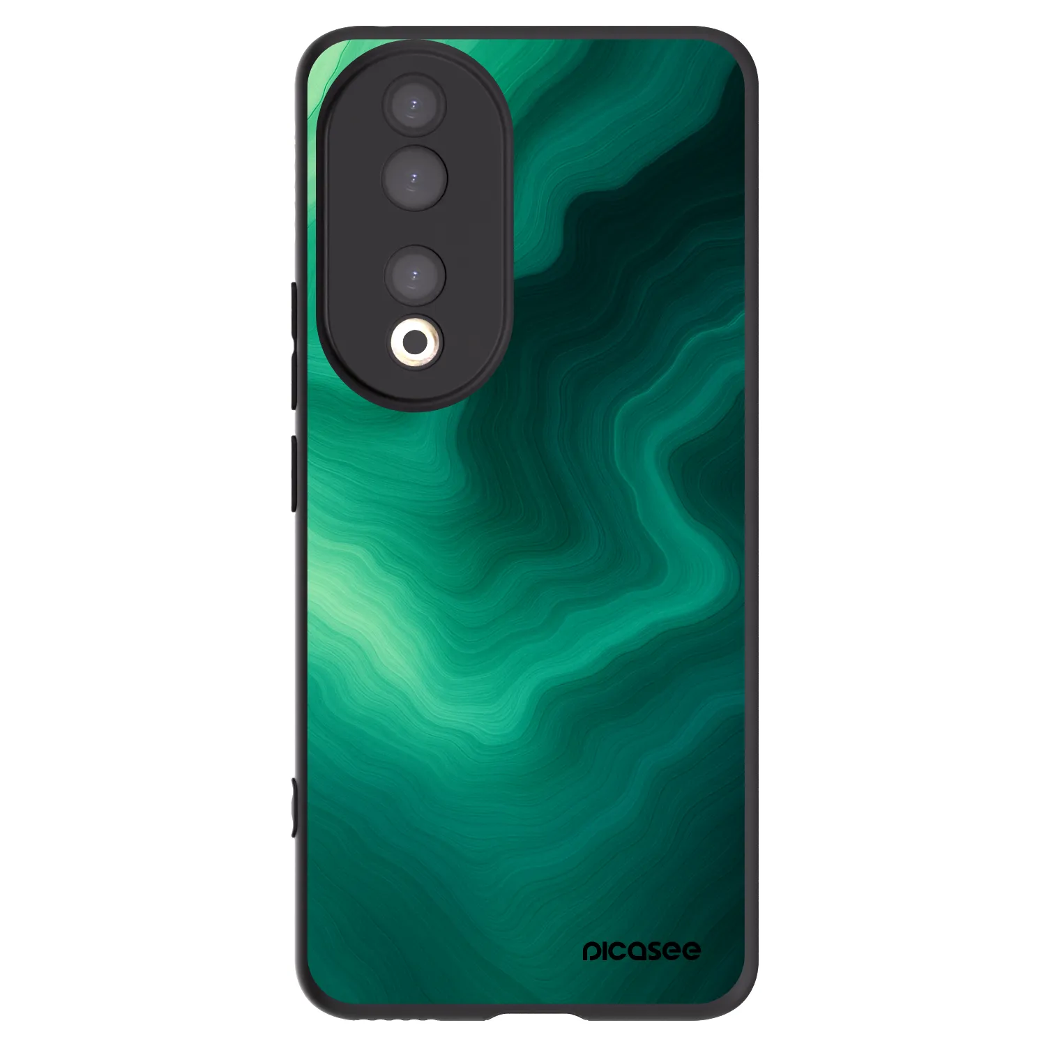 Picasee silikonový černý obal pro Honor 90 5G - Malachite