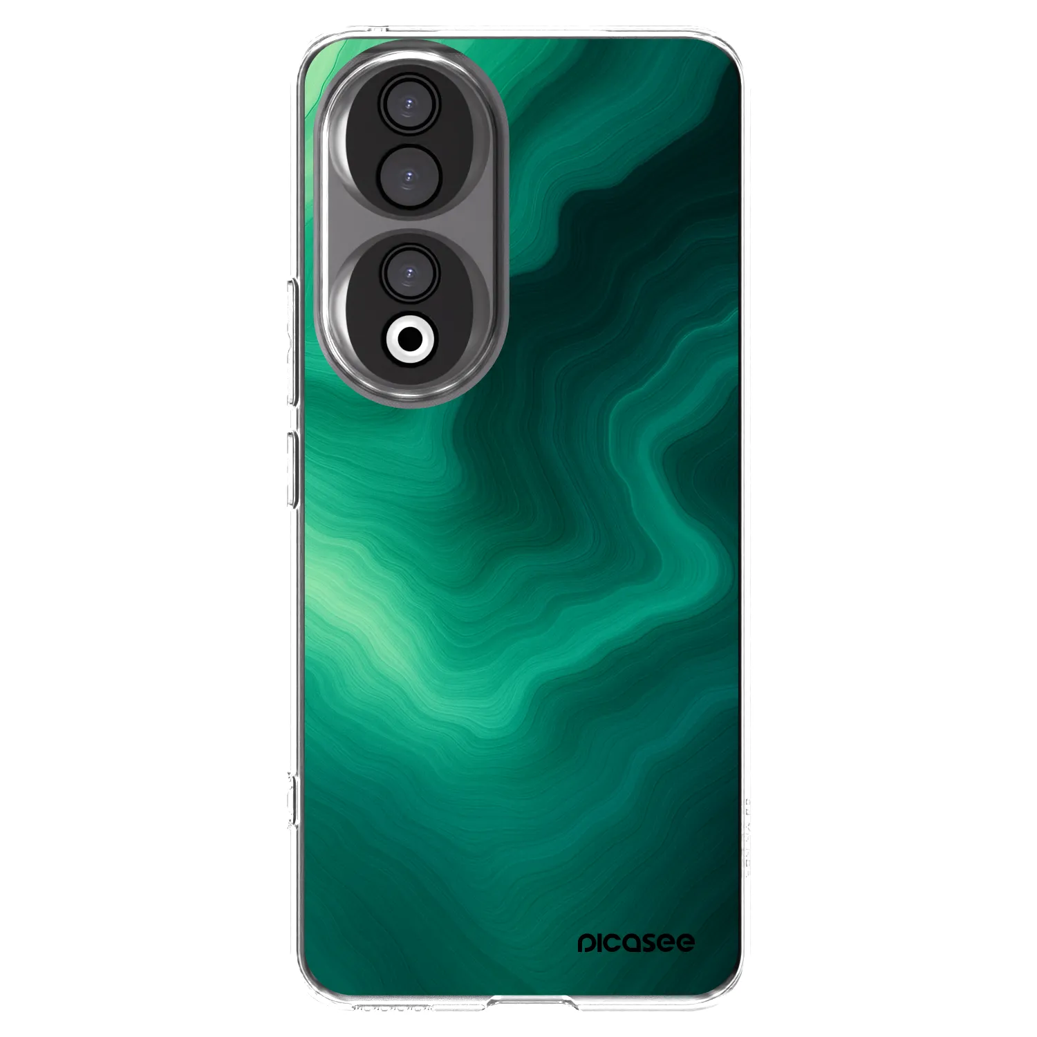 Picasee silikonový průhledný obal pro Honor 90 5G - Malachite