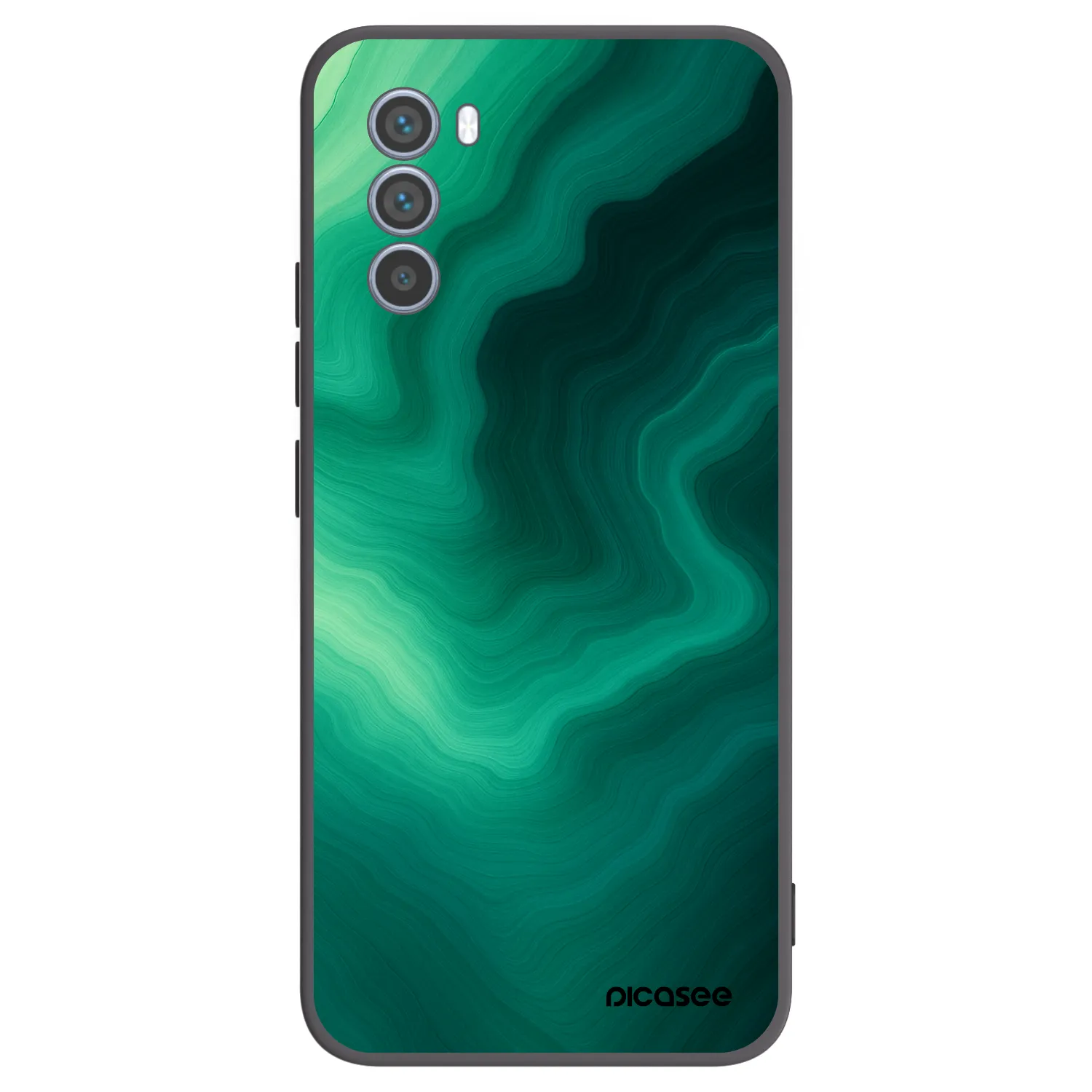 Picasee silikonový černý obal pro Motorola Moto G62 - Malachite