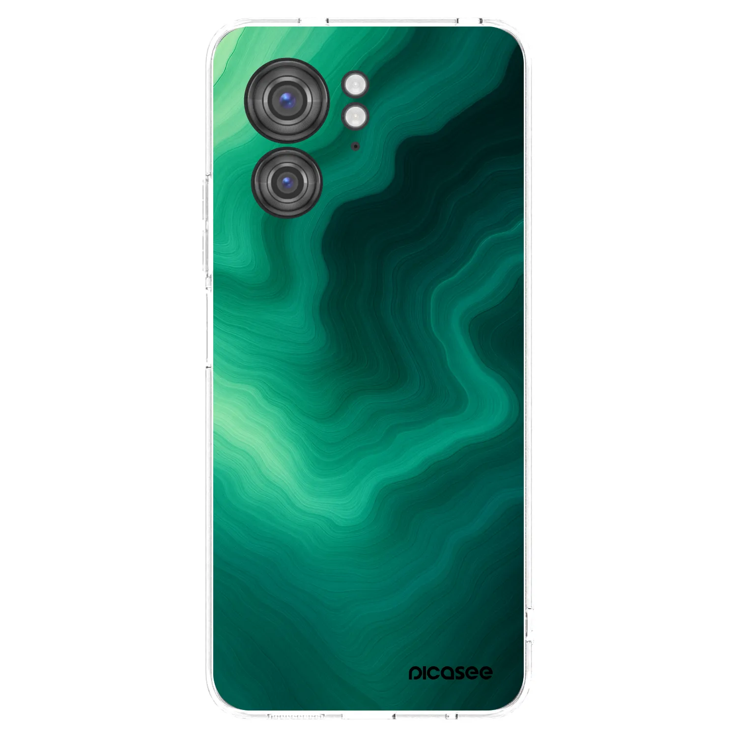 Picasee silikonový průhledný obal pro Motorola Edge 40 - Malachite