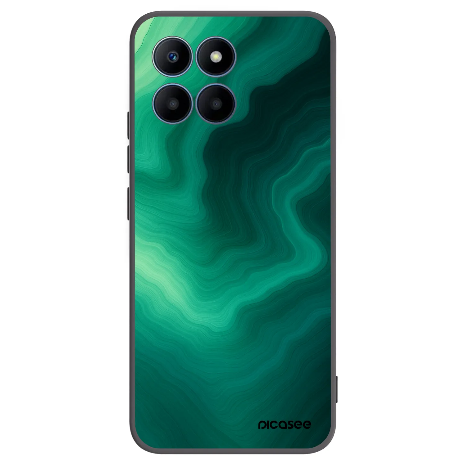 Picasee silikonový černý obal pro Honor 70 Lite - Malachite