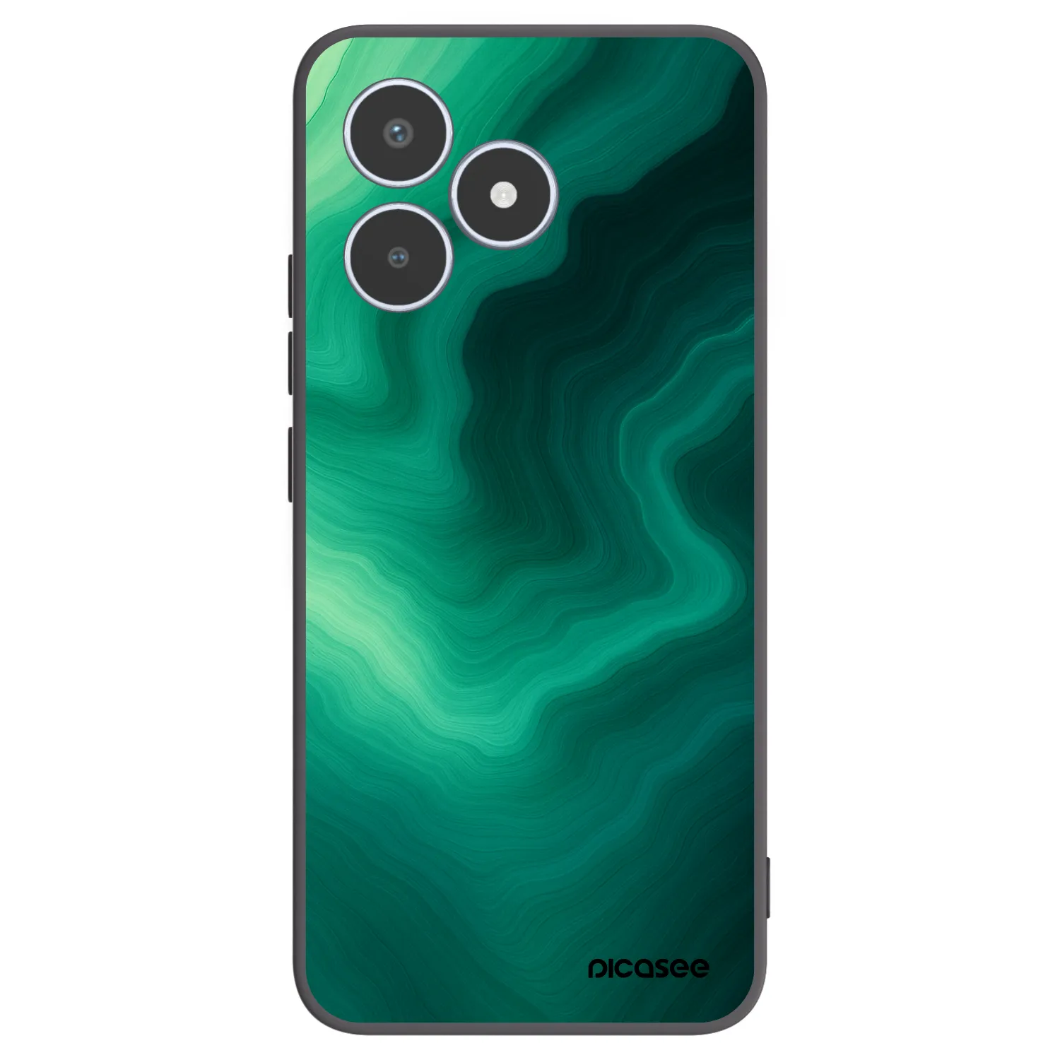 Picasee silikonový černý obal pro Realme C53 - Malachite