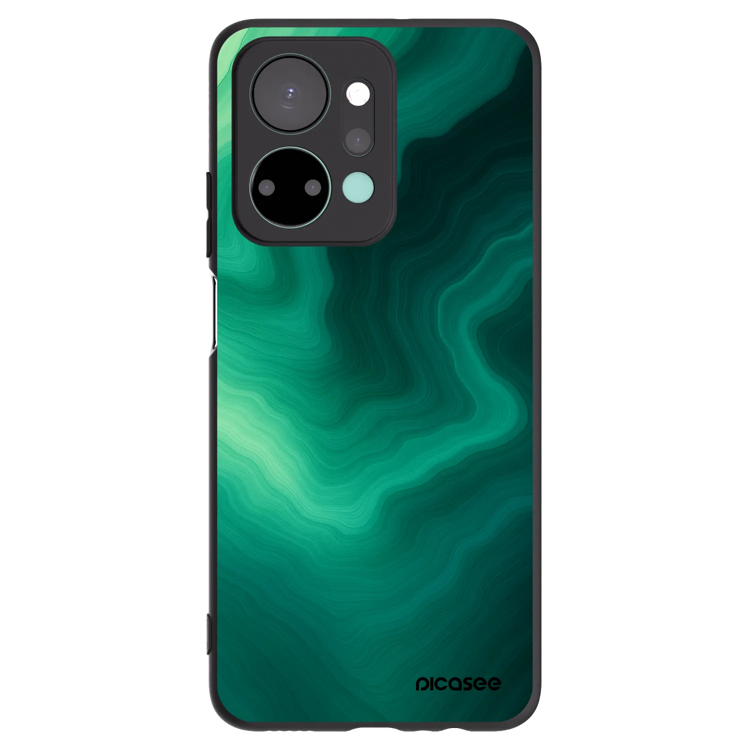 Picasee silikonový černý obal pro Honor X7a - Malachite