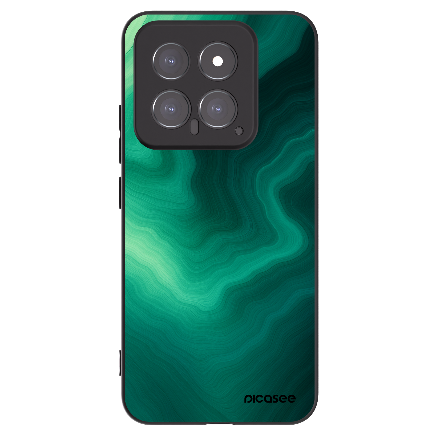 Picasee silikonový černý obal pro Xiaomi 14 - Malachite