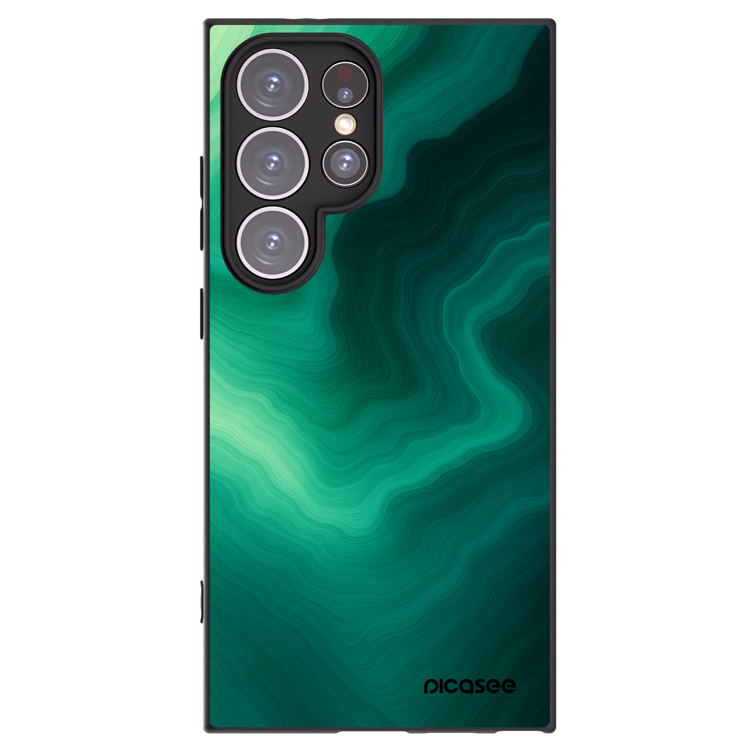 Picasee silikonový černý obal pro Samsung Galaxy S24 Ultra S928B 5G - Malachite