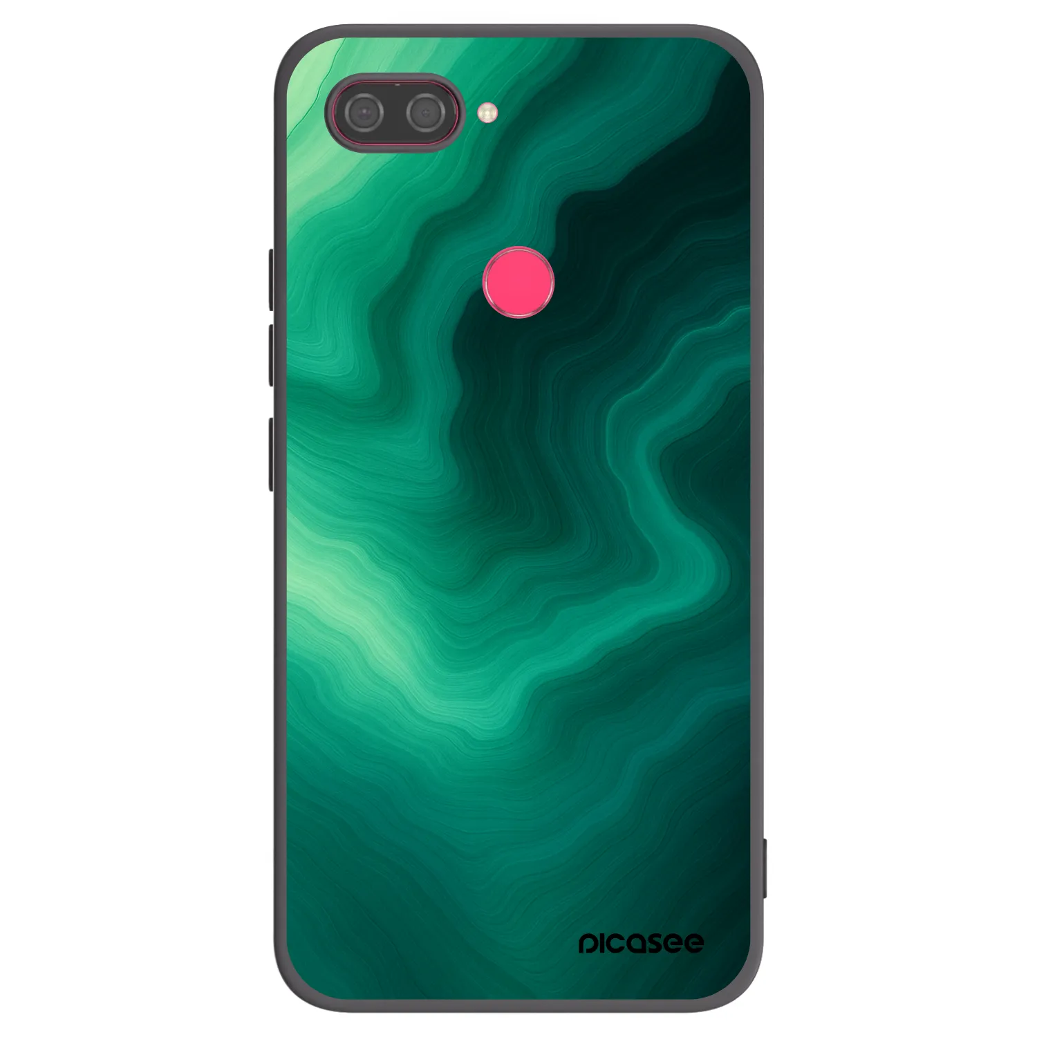 Picasee silikonový černý obal pro Xiaomi Mi 8 Lite - Malachite