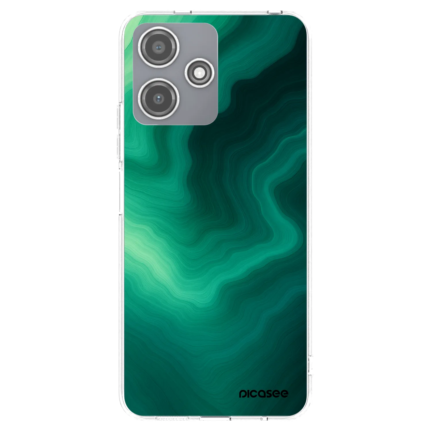 Picasee silikonový průhledný obal pro Xiaomi Redmi 12 5G - Malachite